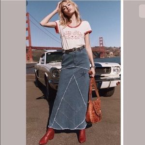 Spell and the Gypsy Ashbury Denim Skirt XS